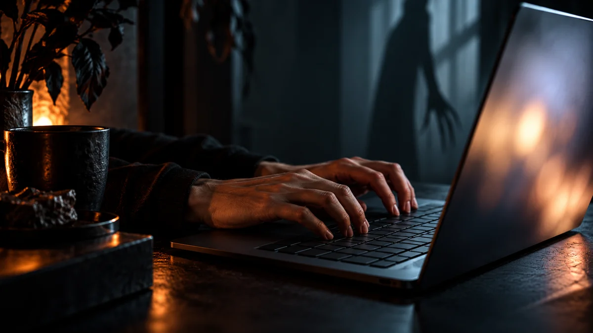 ¿Qué prompt crea una escena de terror con aspecto cinematográfico?